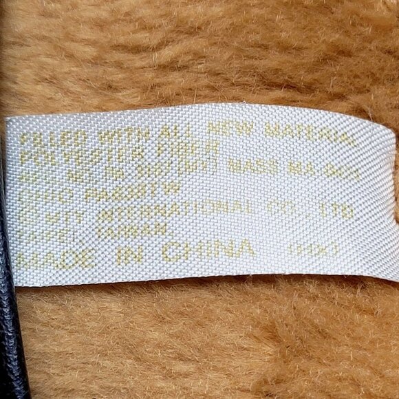 Dan Dee Biker Shar Pei Puppy Dog 10" Tan Black Vinyl Jacket Cap Stuffed Toy - Picture 7 of 7